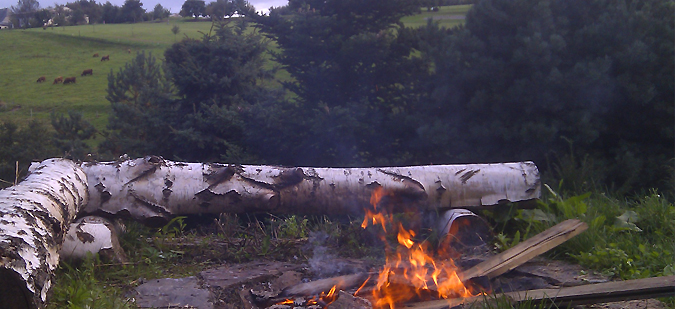 Ausblick und Lagerfeuer